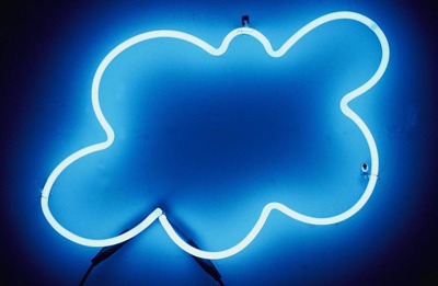 neon cloud outline