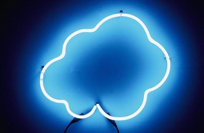 neon cloud outline