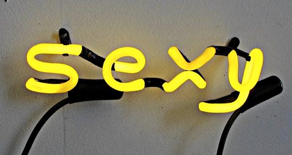neon word sexy